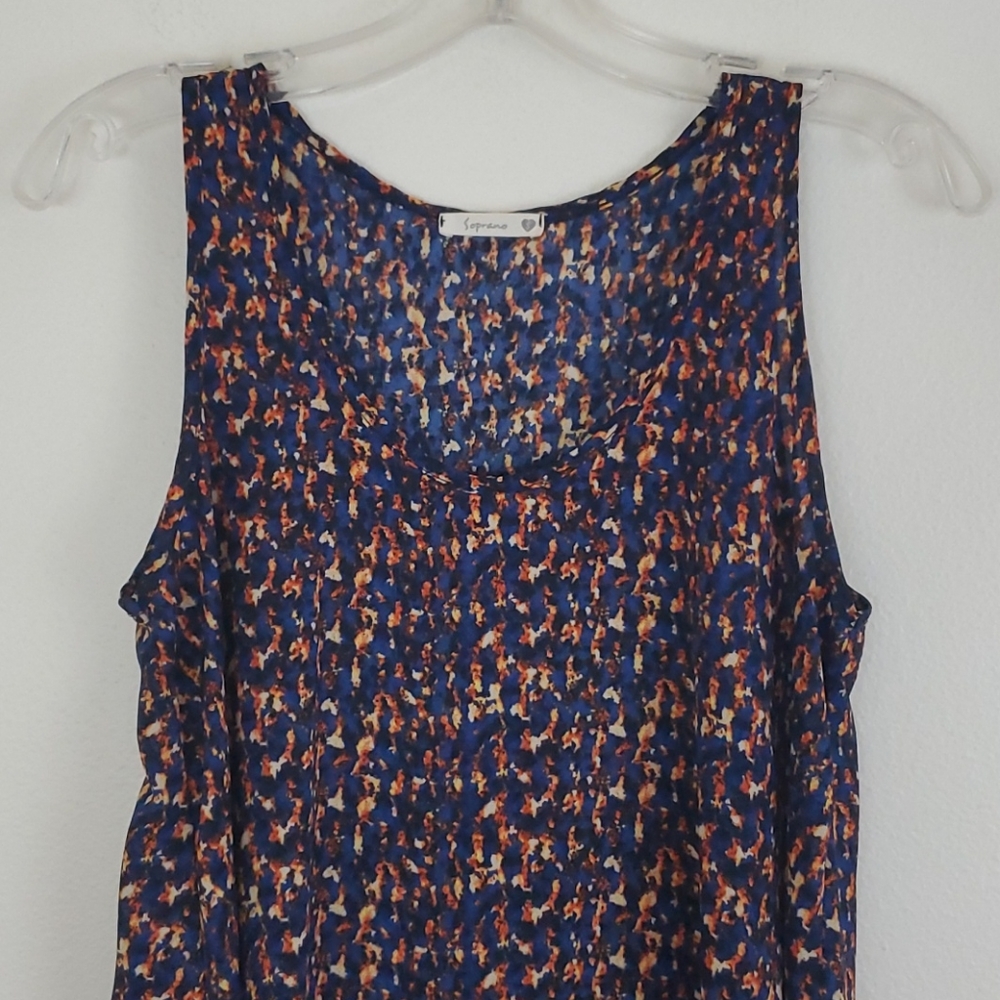 Soprano High Low Sleeveless Print Top S - Picture 4 of 8